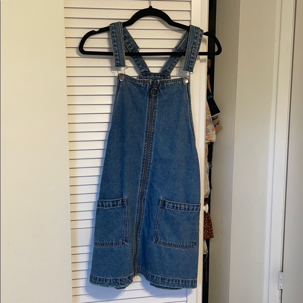 Denim overall dress